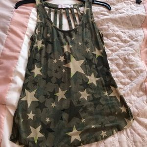 Candie’s camo star tank top
